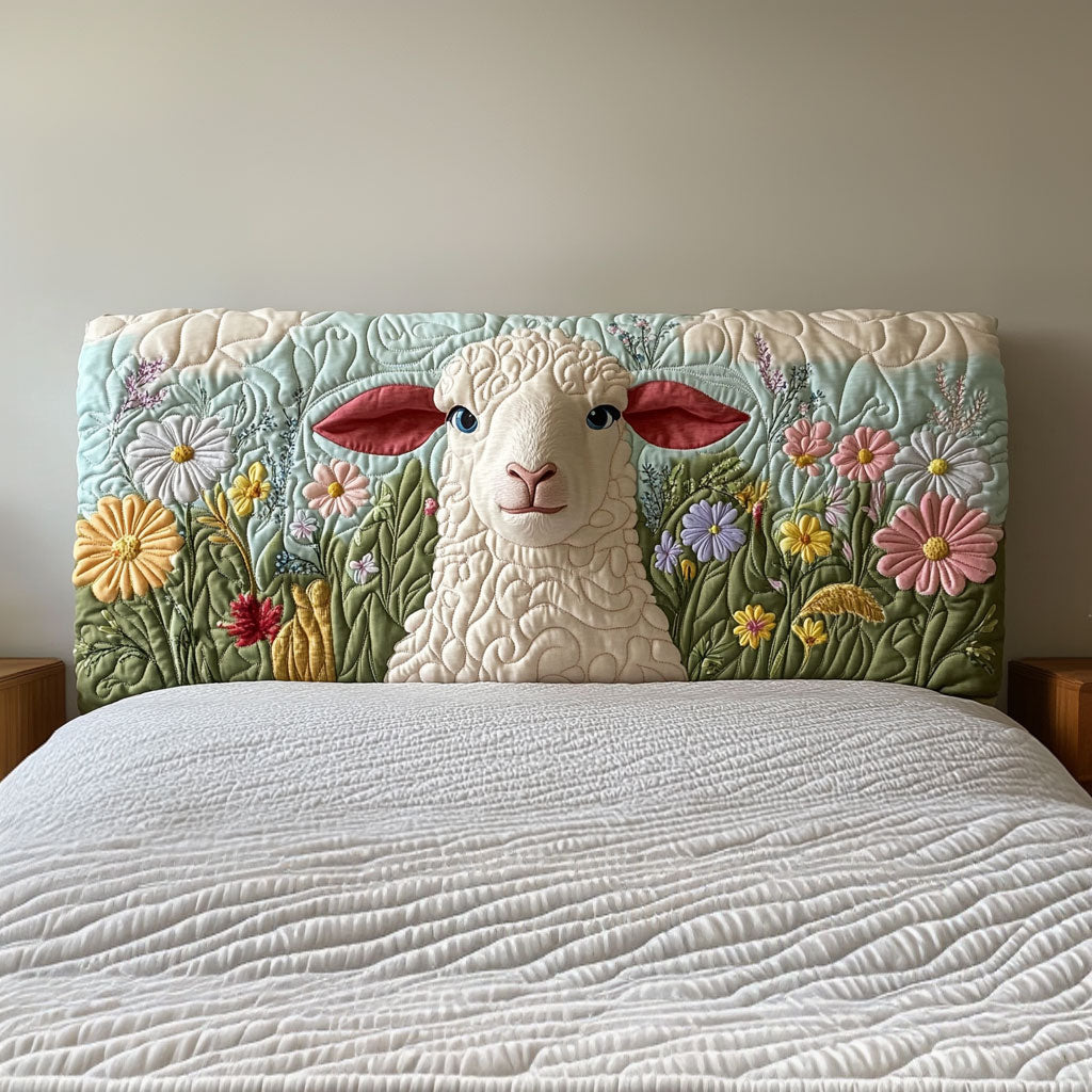 Naive Sheep QA0501023CL Quilted Headboard Slipcover