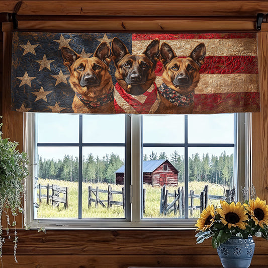 Proud German Shepherd WN1006074CL Quilted Valance