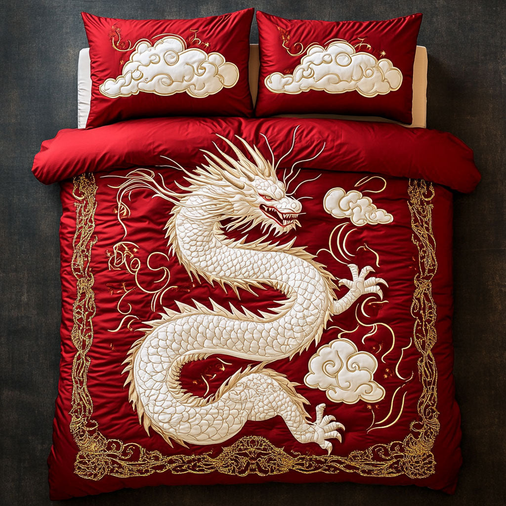 Golden Dragon Path WY1308060CL Duvet Cover Set