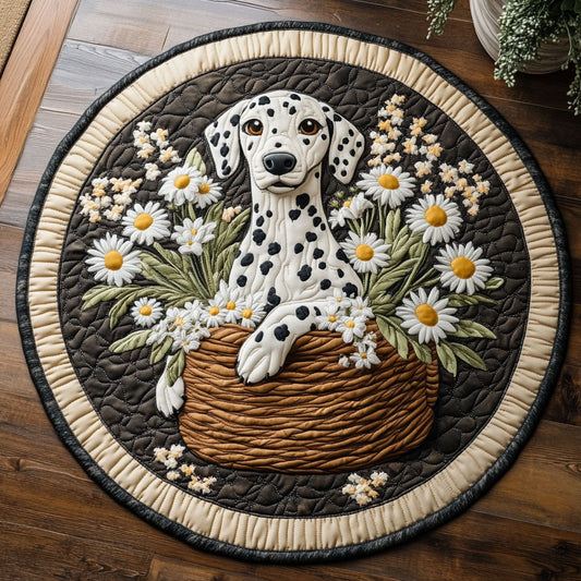 Dalmatian Dog CW1106013CL Quilted Round Mat