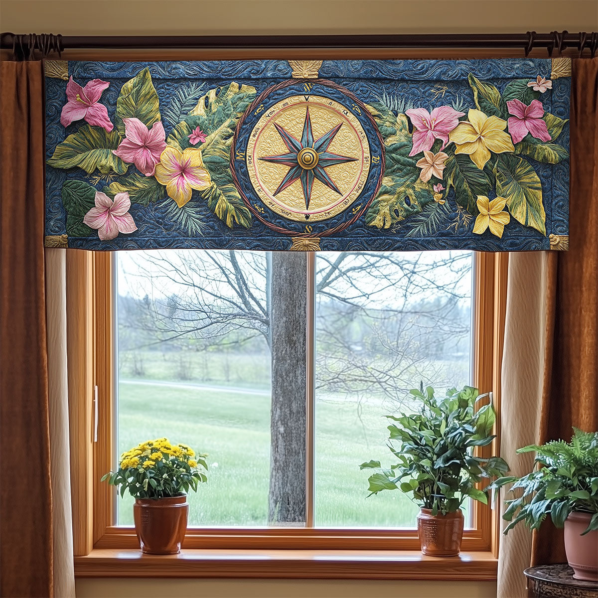 Compass Breeze WN0207019CL Quilted Valance