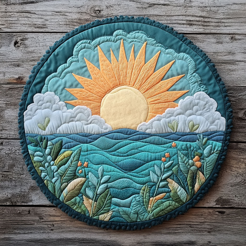 Ocean Serenade WP0204006CL Quilted Round Mat