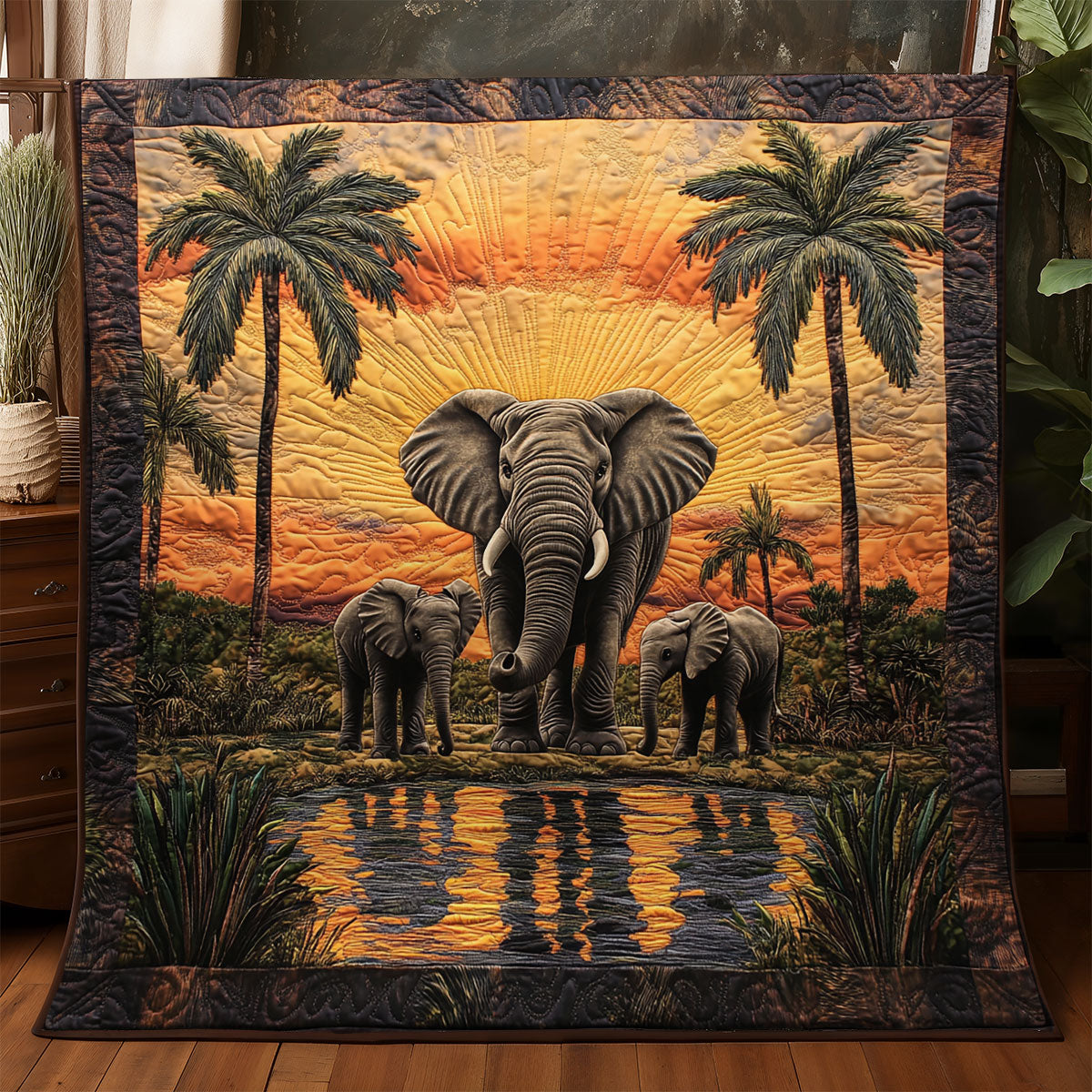 Elephant Desert WX1905014CL Quilt