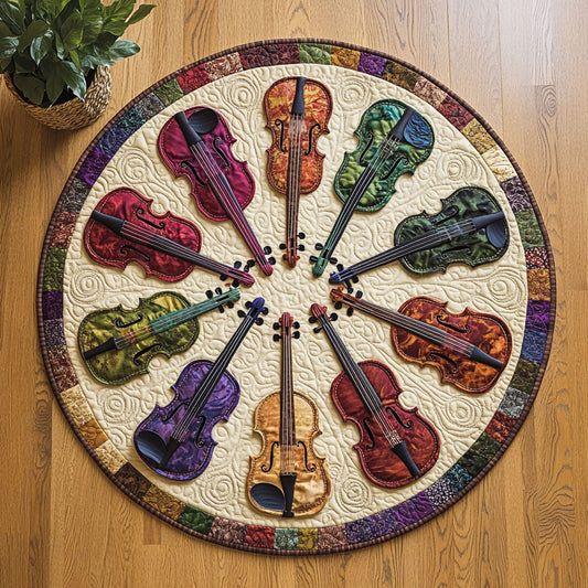 Violin Spirit CW0506049CL Quilted Round Mat