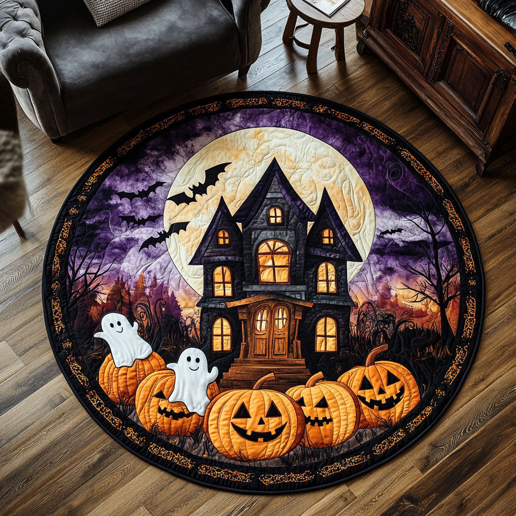 Haunted Moonlight CW0609002CL Quilted Round Mat