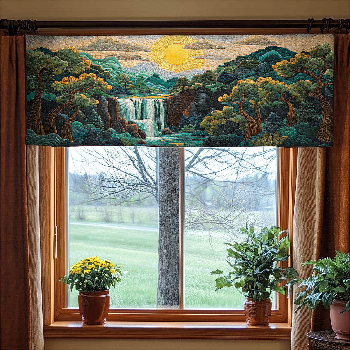 Majestic Waterfall WX0905035CL Quilted Valance