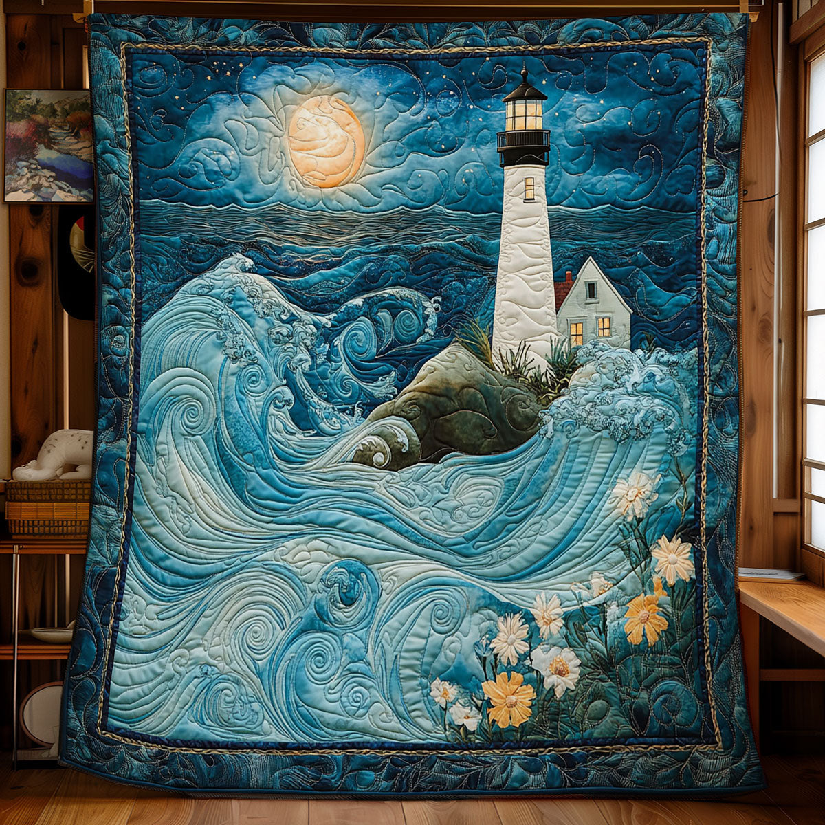 Midnight Lighthouse WY2103053CL Quilt