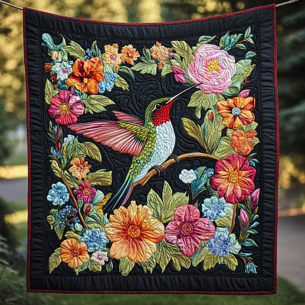 Hummingbird Flower WT0602017CL Quilt