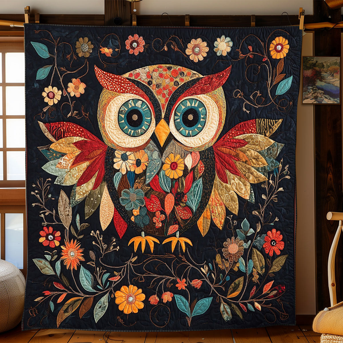 Flower Owl WJ1803011CL Quilt