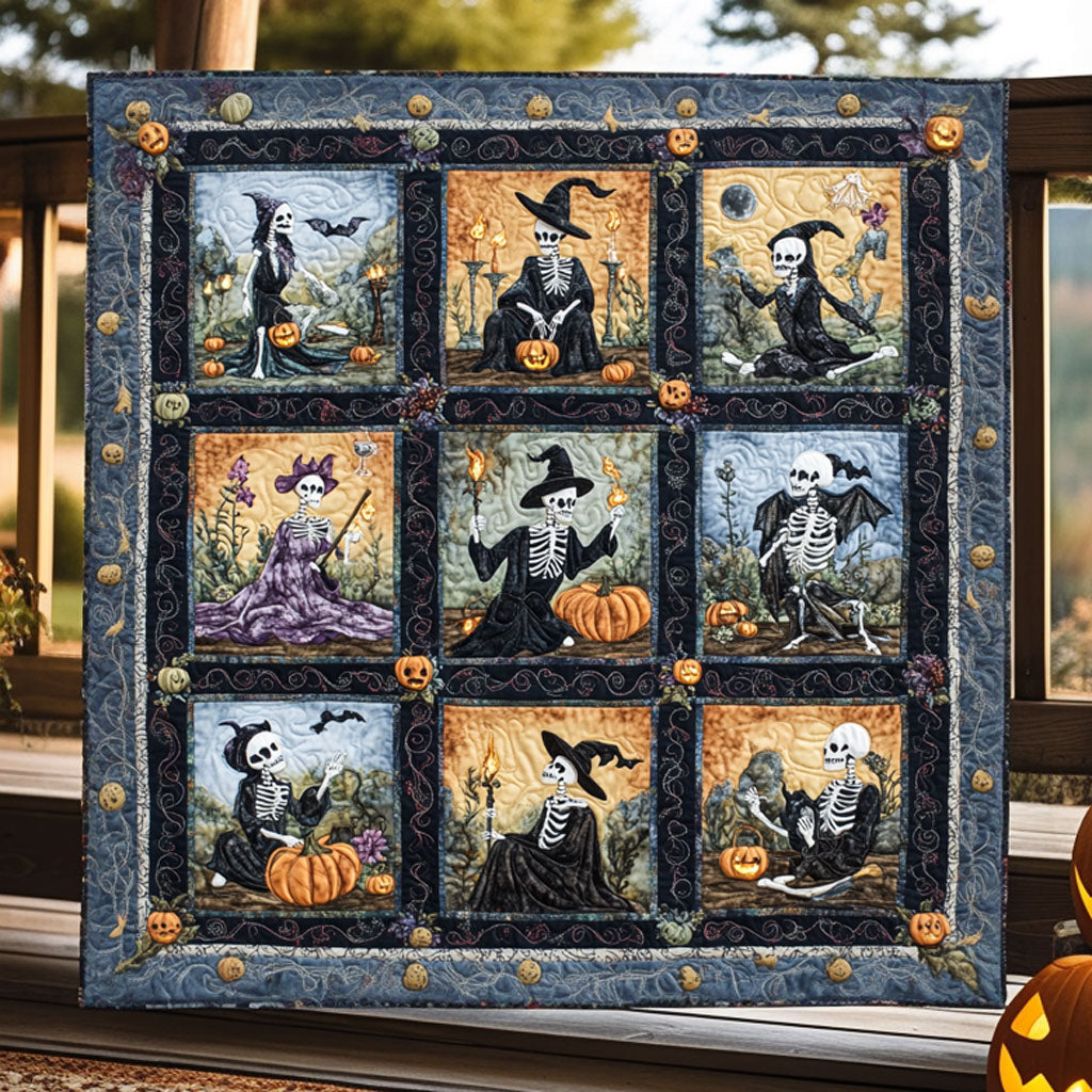 Spooky Night Skeleton WN2008112CL Quilt