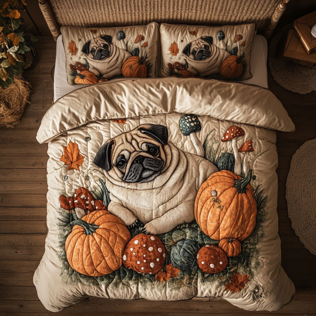 Pug In Harvest WY0406020CL Duvet Cover Set