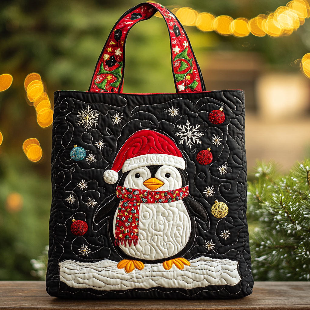Playful Penguin WN0410049CL Quilted Tote Bag