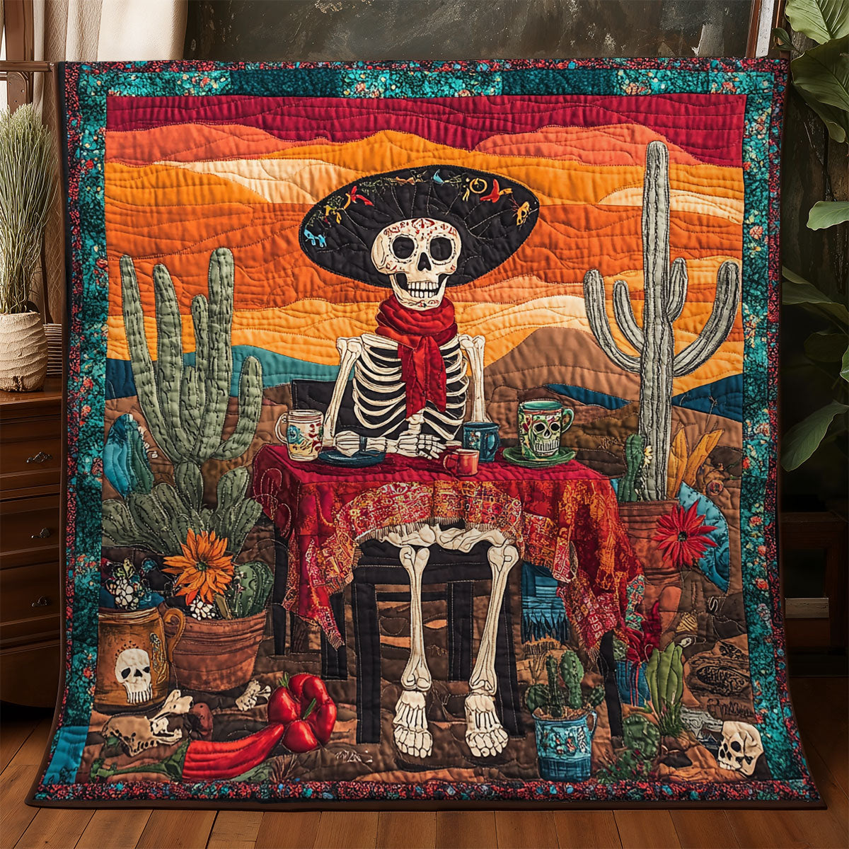 Cowboy Skull WX3105016CL Quilt