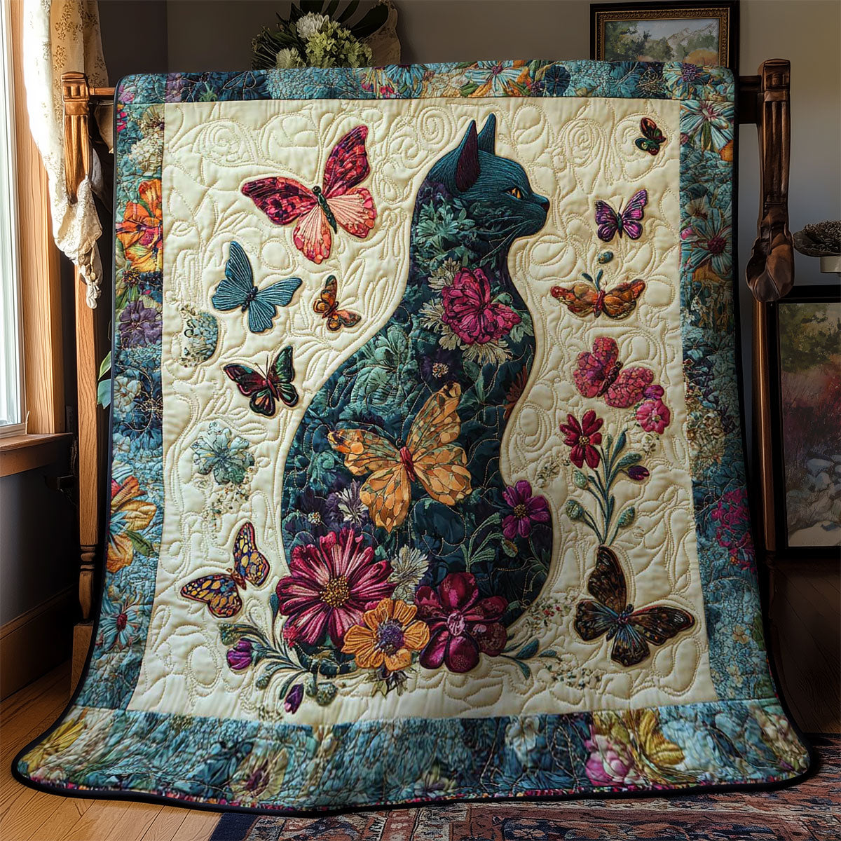 Whimsical Cat Dreams WN2403125CL Quilt