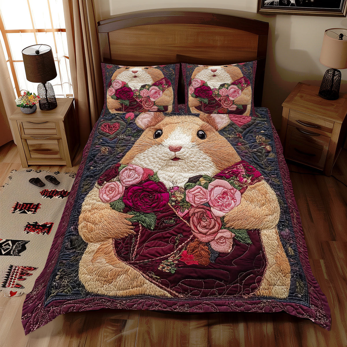 Hamster Rose WX0512060CL Duvet Cover Set