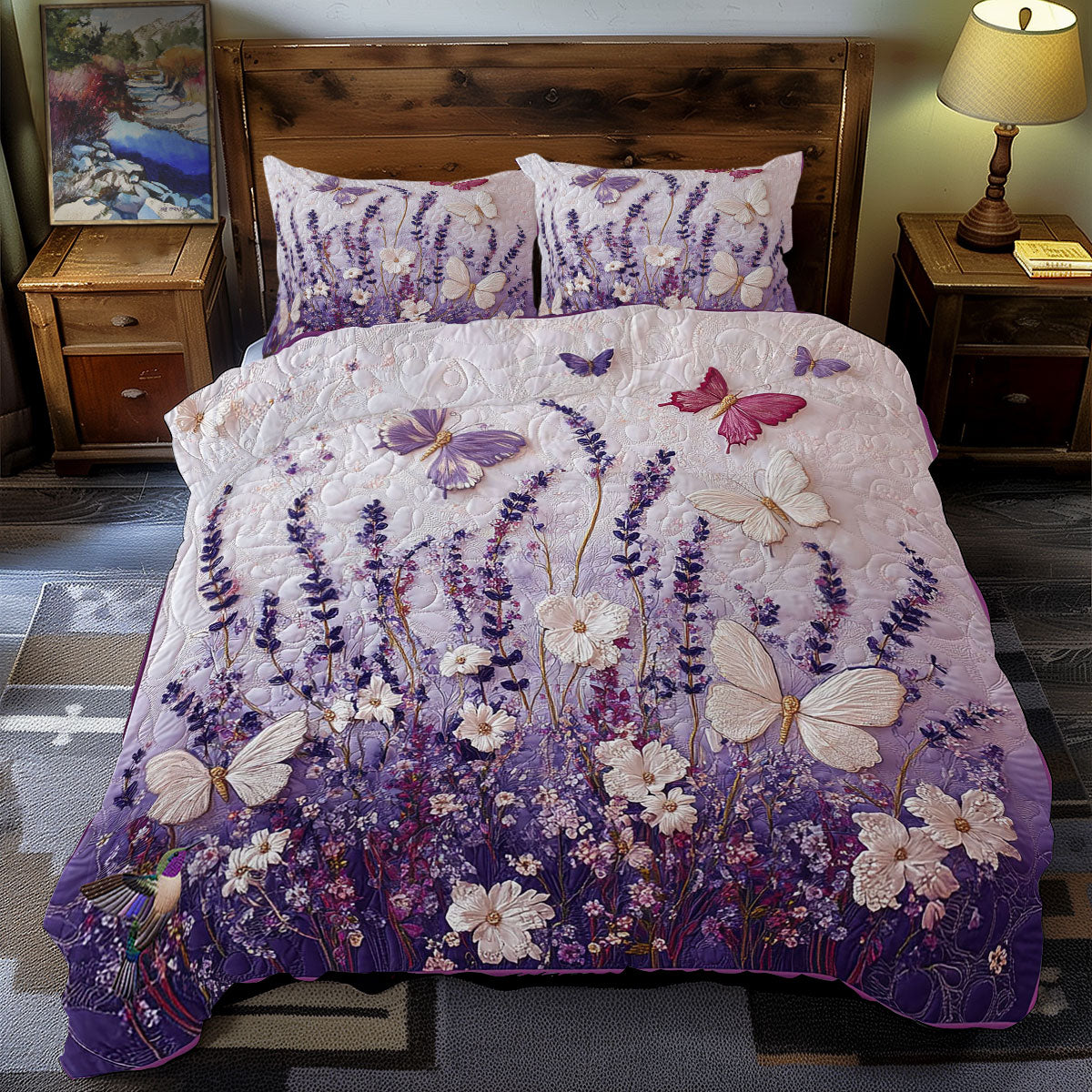 Purple Garden WY0412046CL Duvet Cover Set