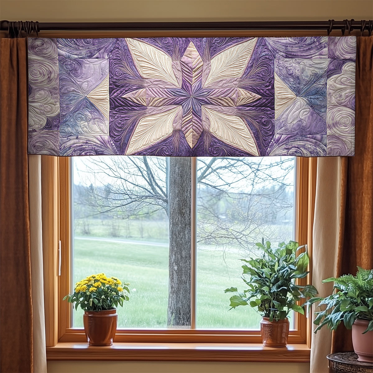 Starbloom Garden WN0707114CL Quilted Valance