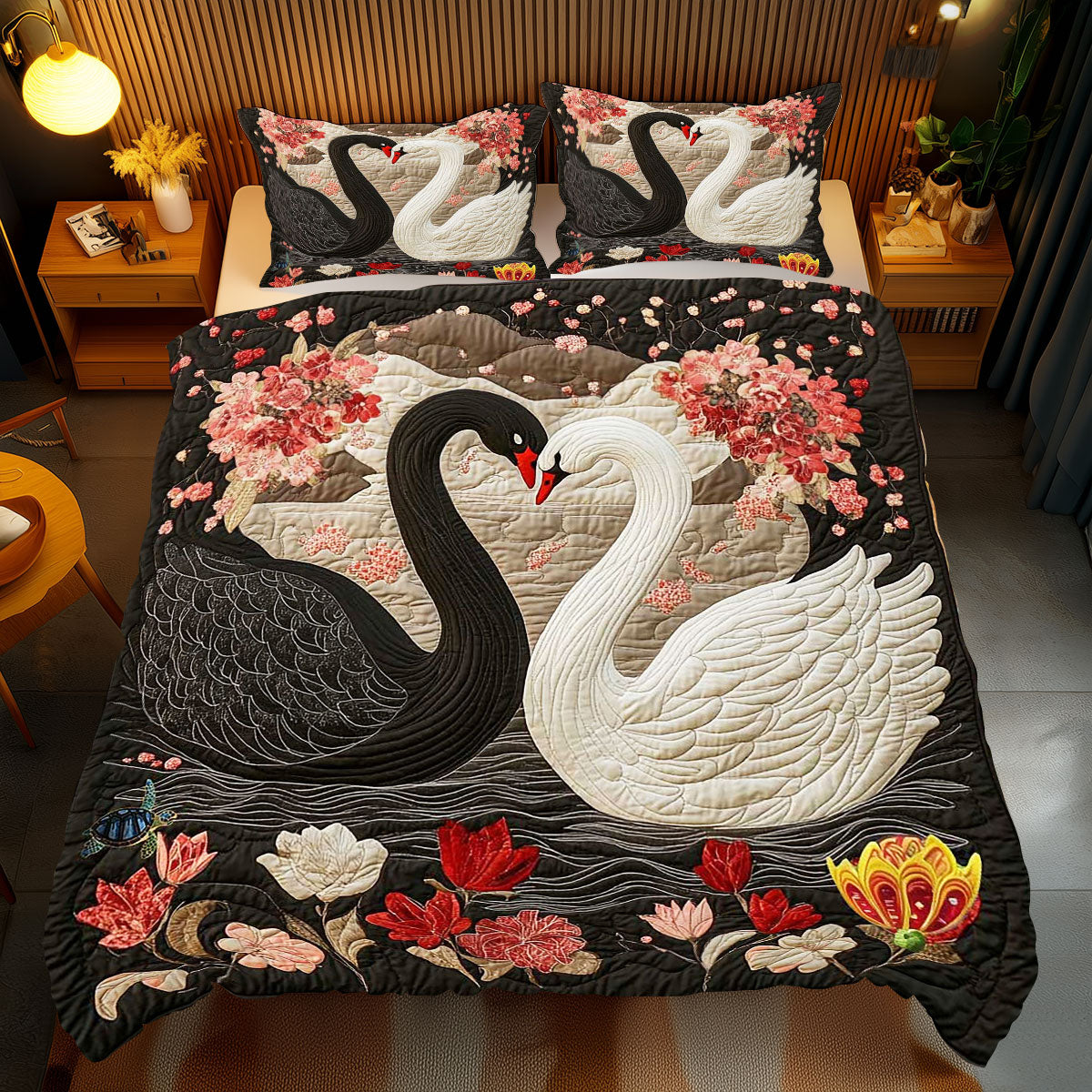 Contrast Couple Swan WP1812031CL Duvet Cover Set
