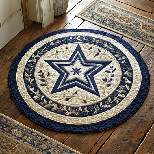 Jewish Star CQ1206031CL Quilted Round Mat