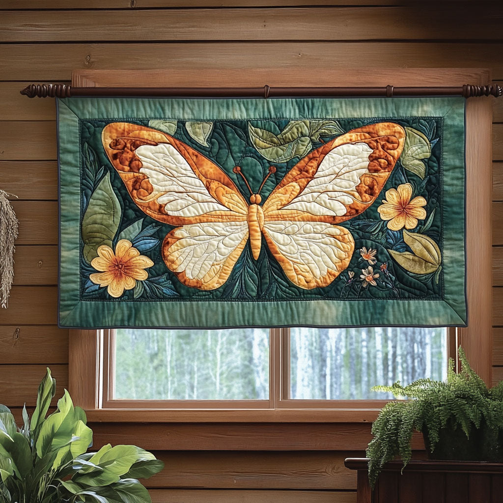 Spring Monarch Butterfly WP1403022CL Quilted Valance