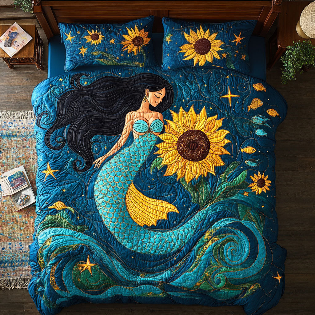 Sunflower Mermaid WY1208071CL Duvet Cover Set