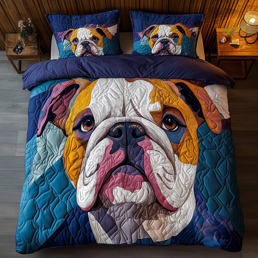 Colorful English Bulldog XR1402005CL Duvet Cover Set