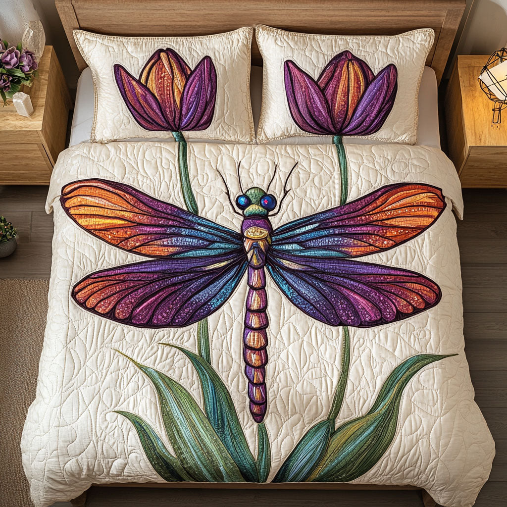 Tulip And Dragonfly WY2502062CL Duvet Cover Set