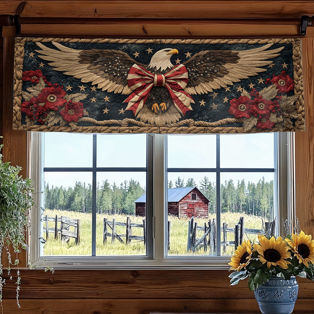 Bald Eagle Echo WN1206012CL Quilted Valance