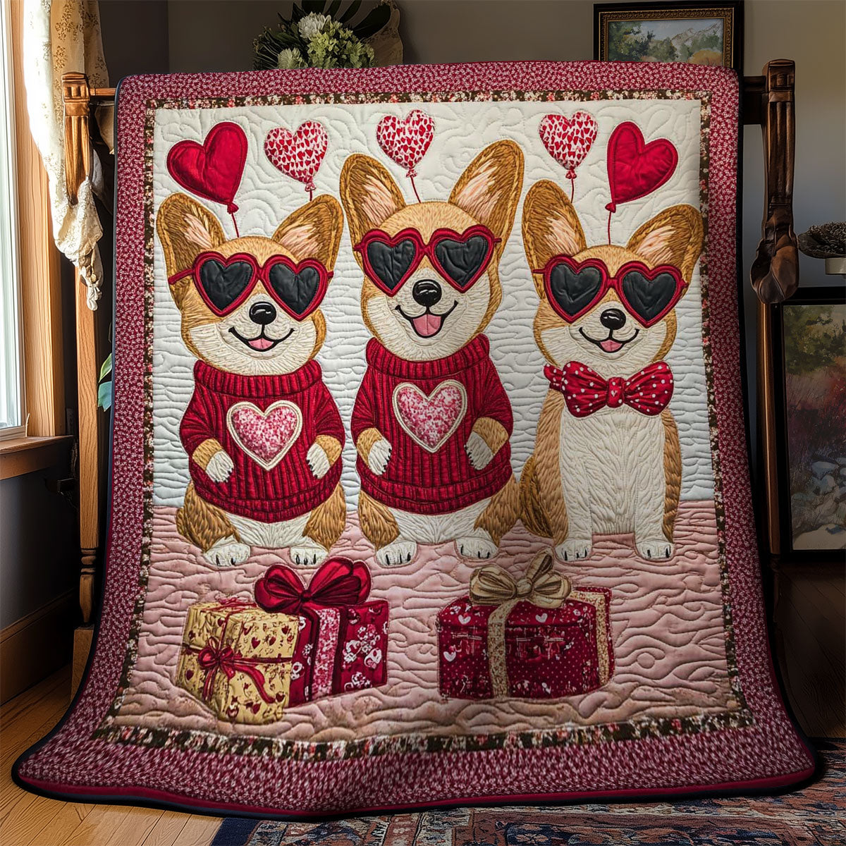 Corgi Love Trio WN3112013CL Quilt