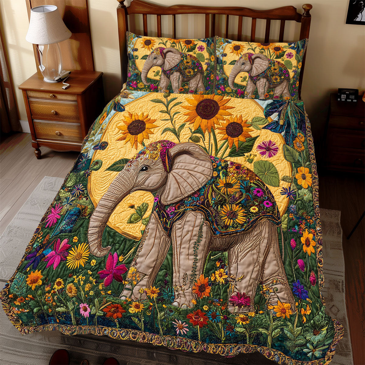 Elephant Colorful WX1712054CL Duvet Cover Set