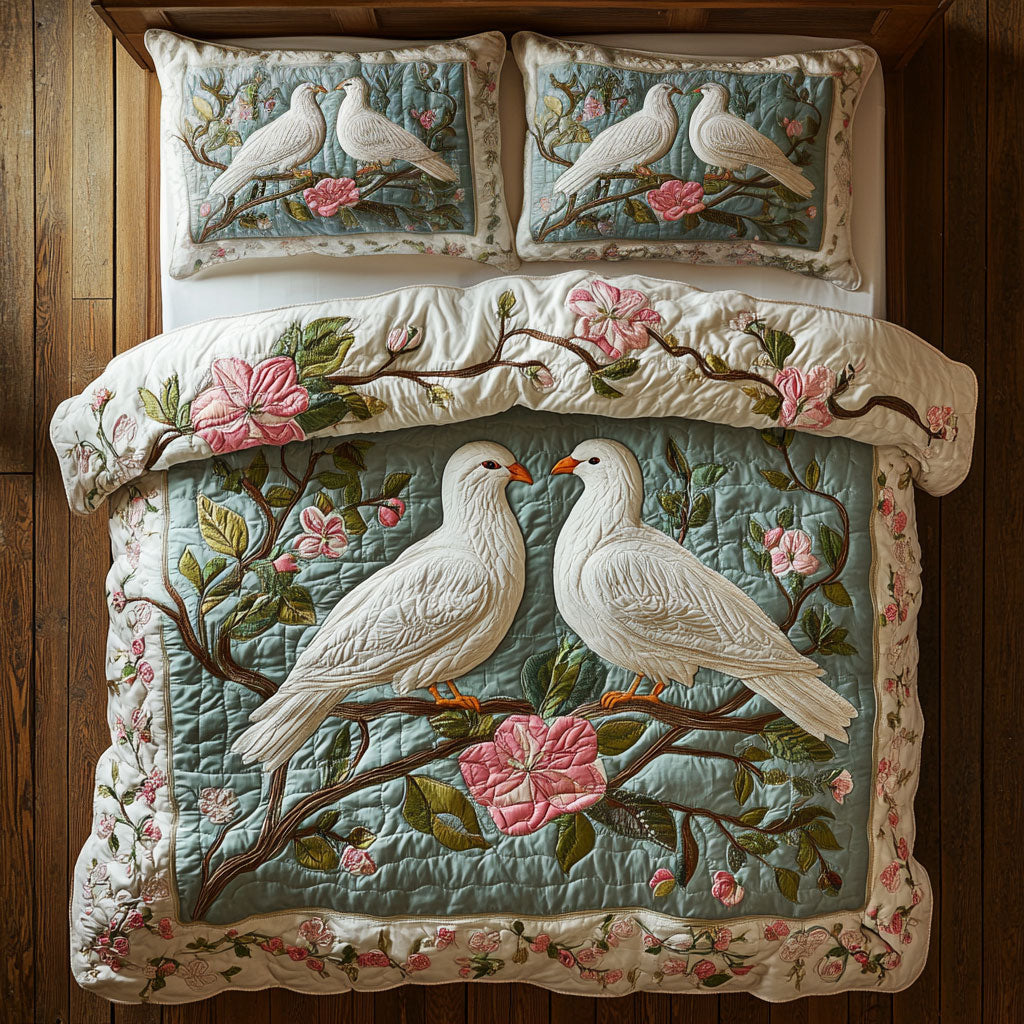 Blossom Doves WY2507049CL Duvet Cover Set