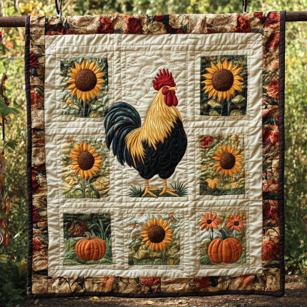 Sunflower Rooster WY1308047CL Quilt
