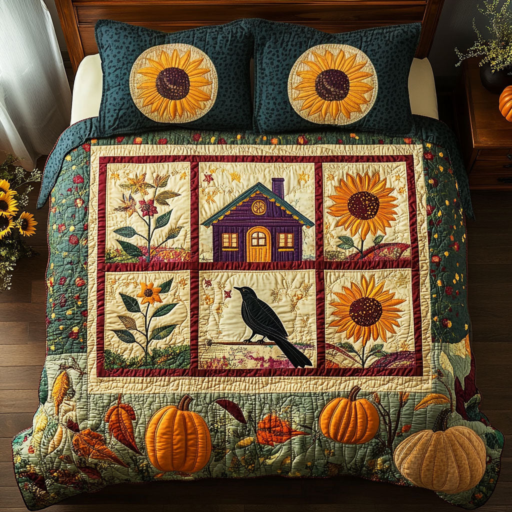 Sunflower Harvest Raven WY1508036CL Duvet Cover Set