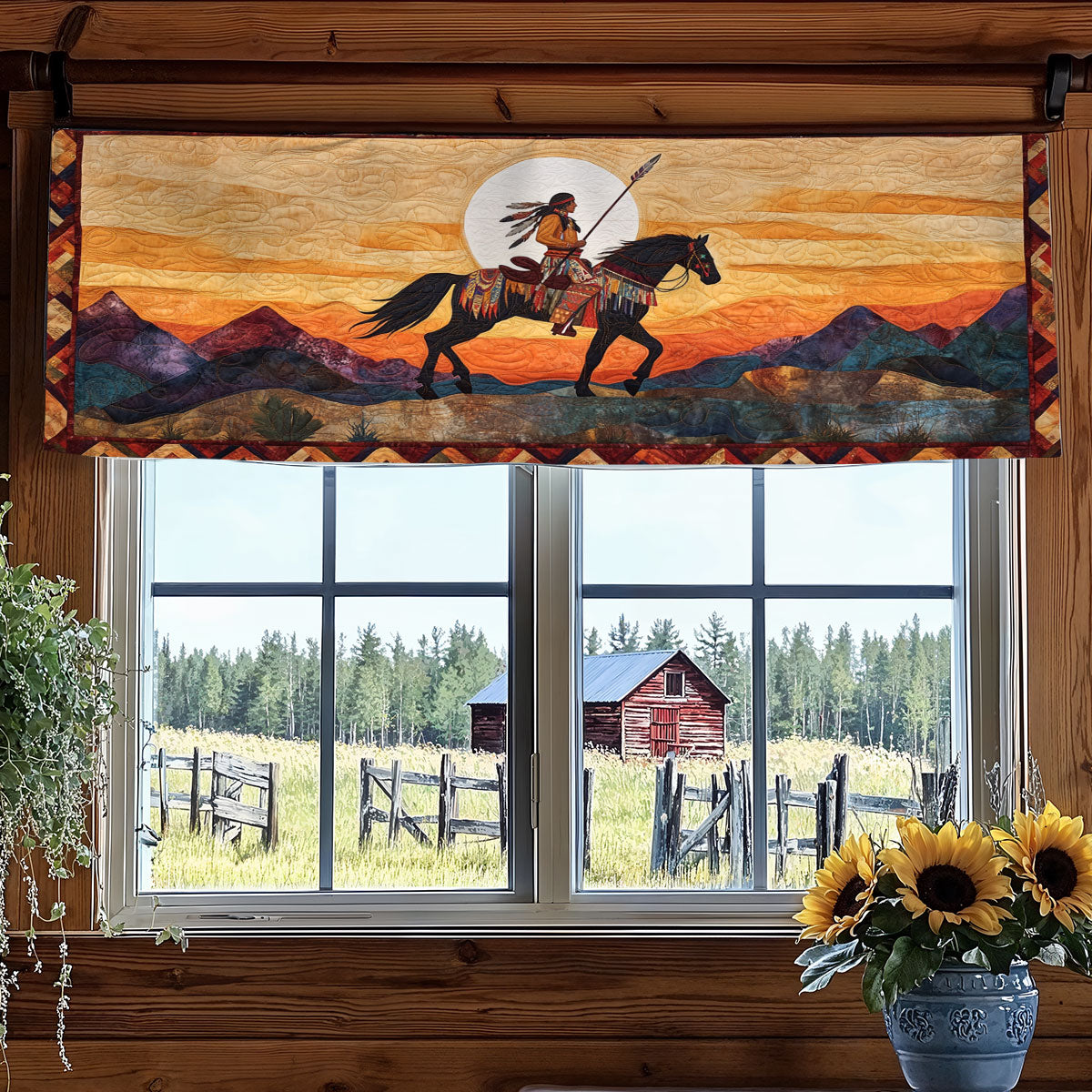 Aboriginal WY2404044CL Quilted Valance