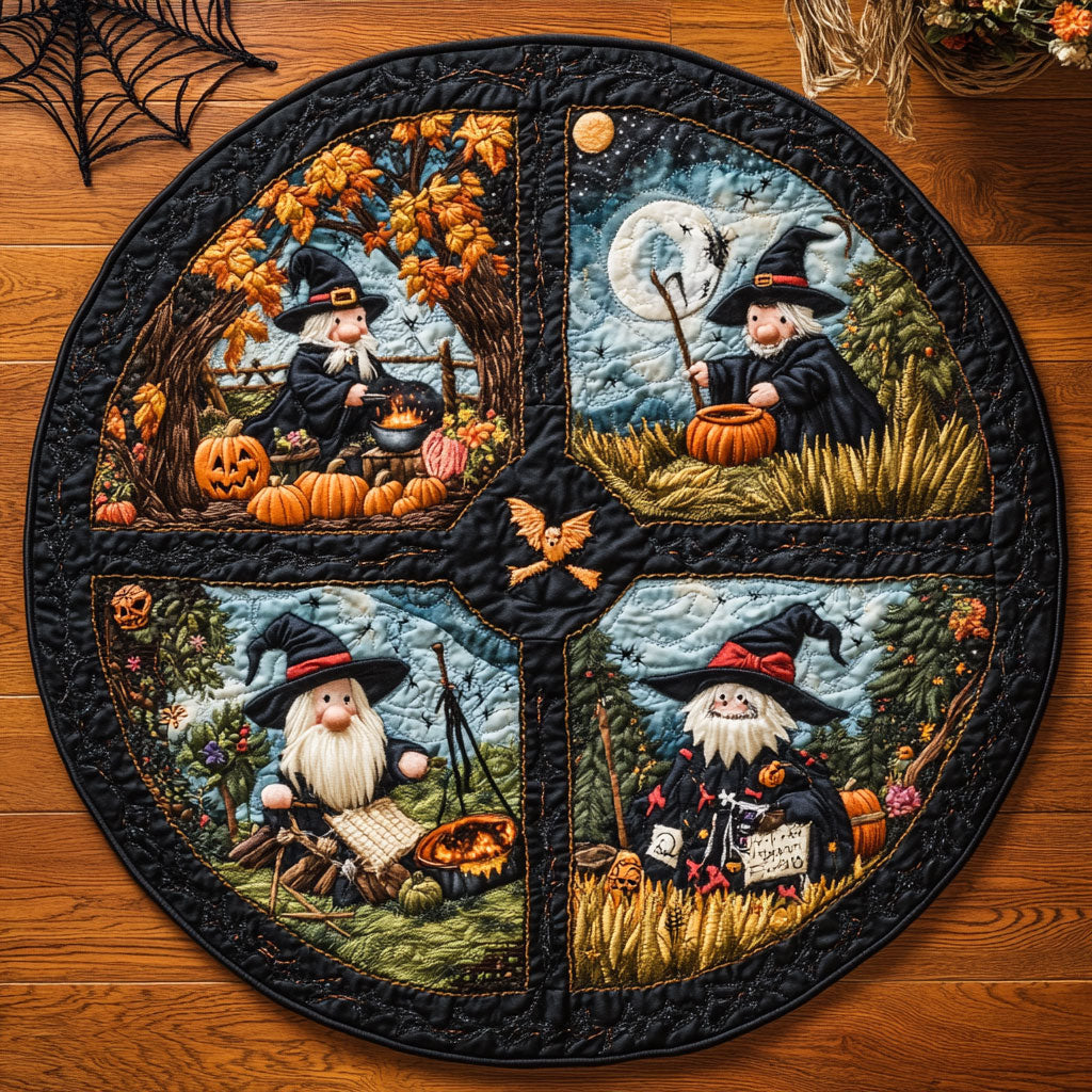 Gnome Witch WY0508058CL Quilted Round Mat