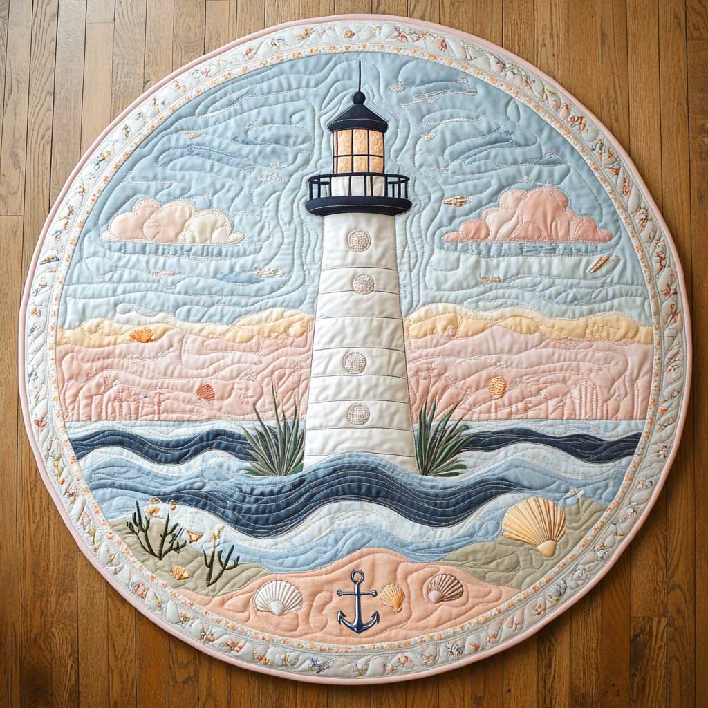 Lighthouse Watch WN2403062CL Quilted Round Mat
