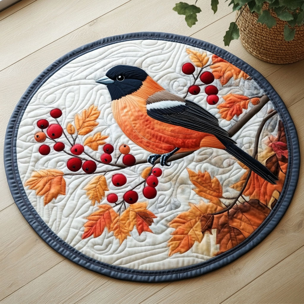Chickadee Charm CW0407015CL Quilted Round Mat