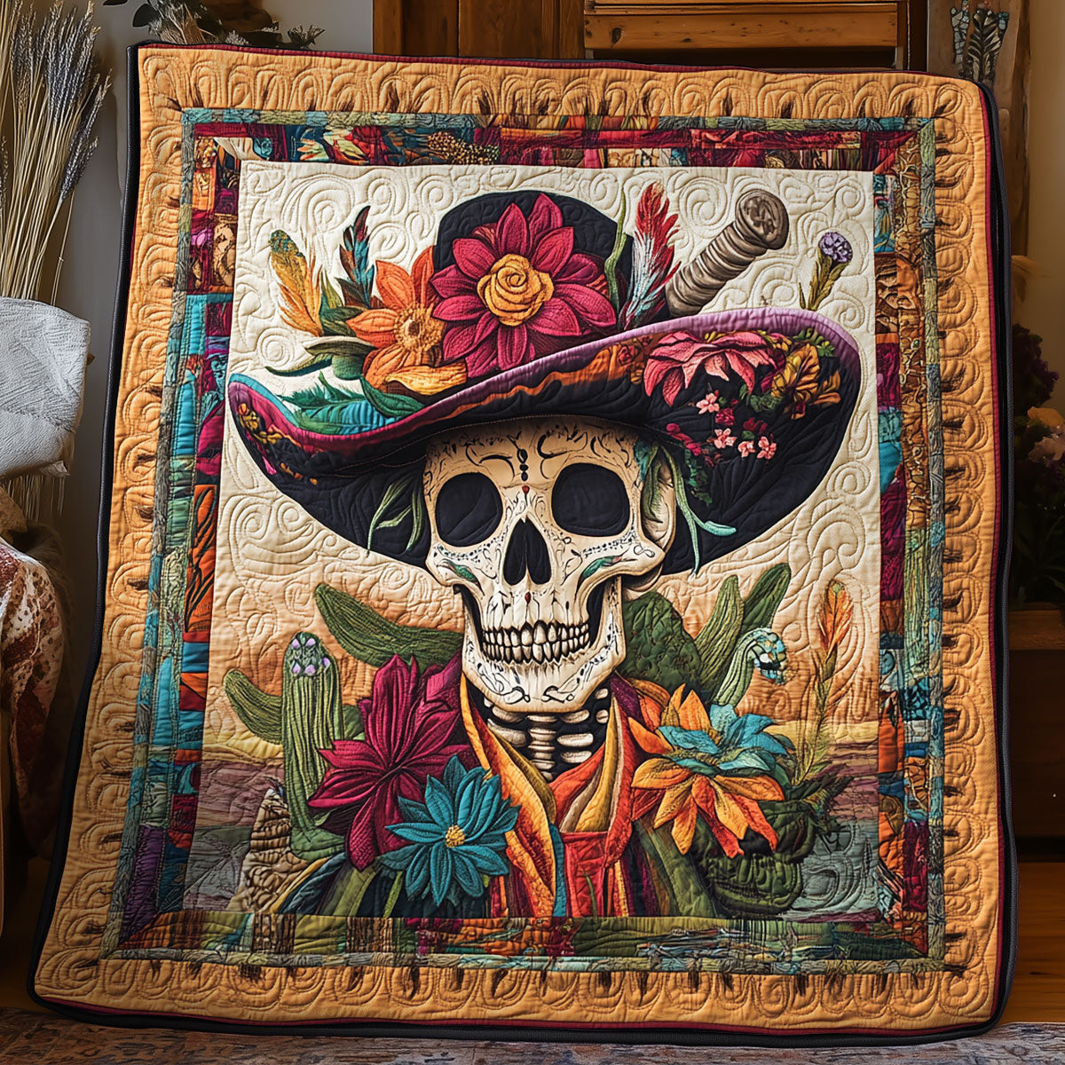 Cactus Skull WX0406007CL Quilt