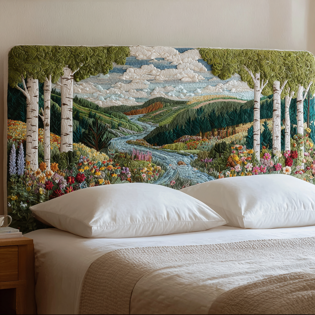 Serene Meadow XR2312028CL Quilted Headboard Slipcover