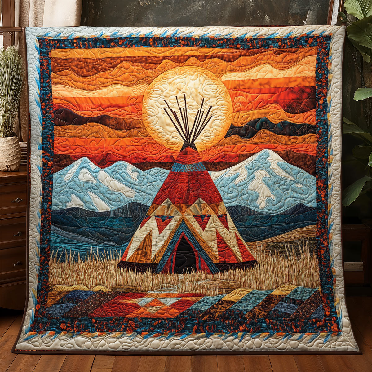 Camping Native American WX0406008CL Quilt