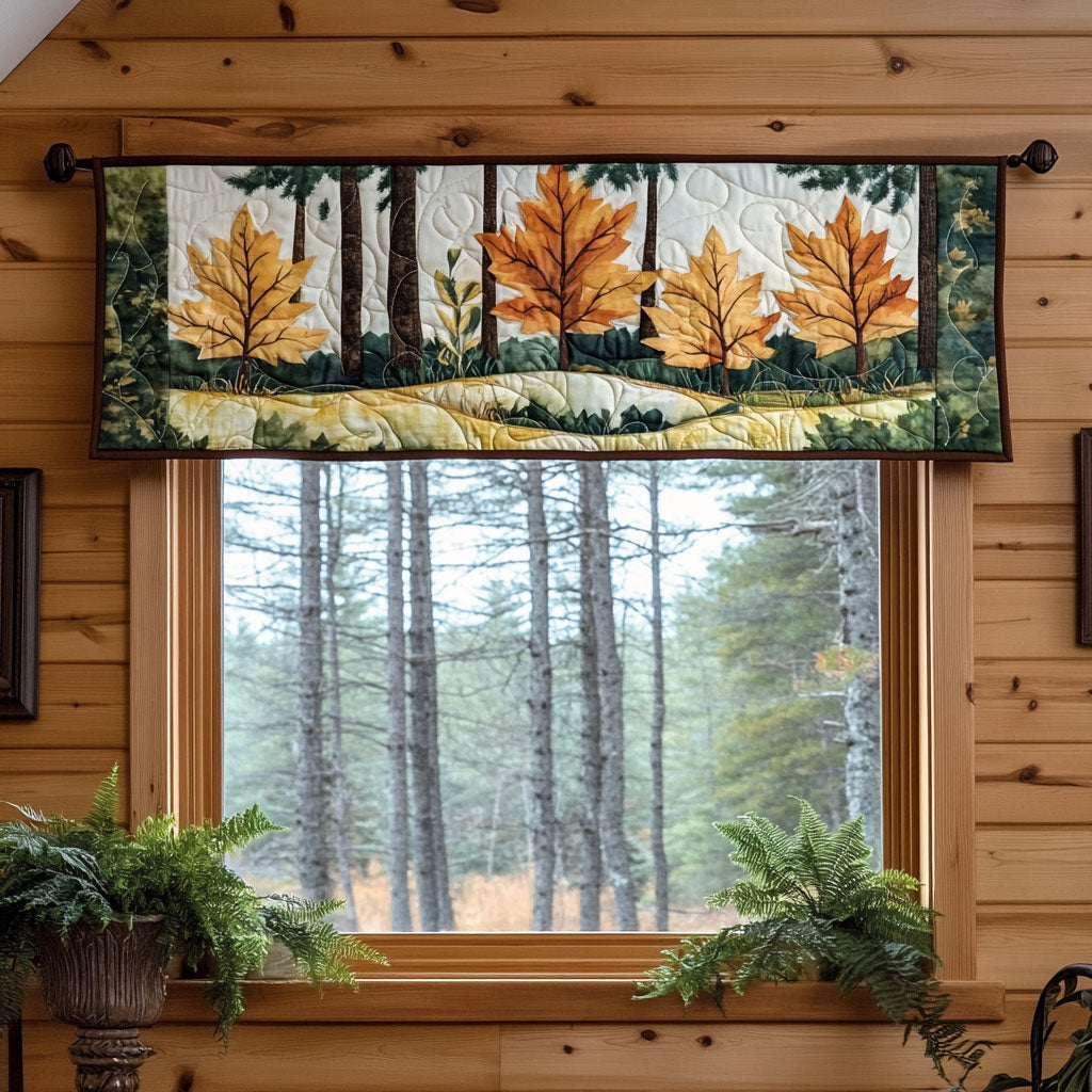 Maple Forest WP1403017CL Quilted Valance