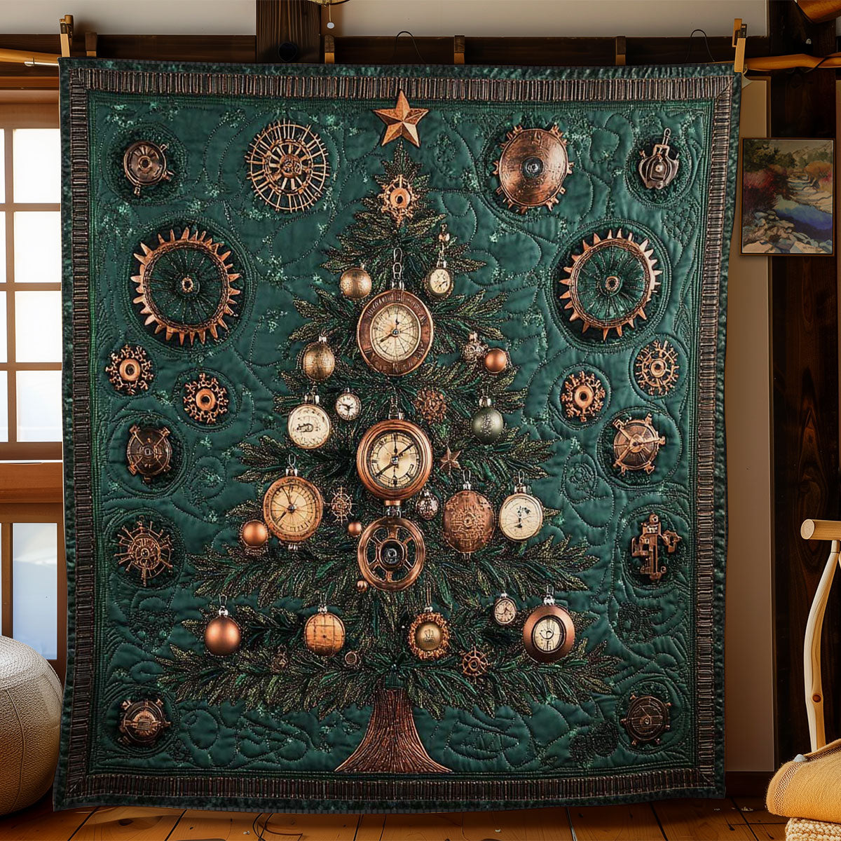 Vintage Christmas Tree WN1005070CL Quilt