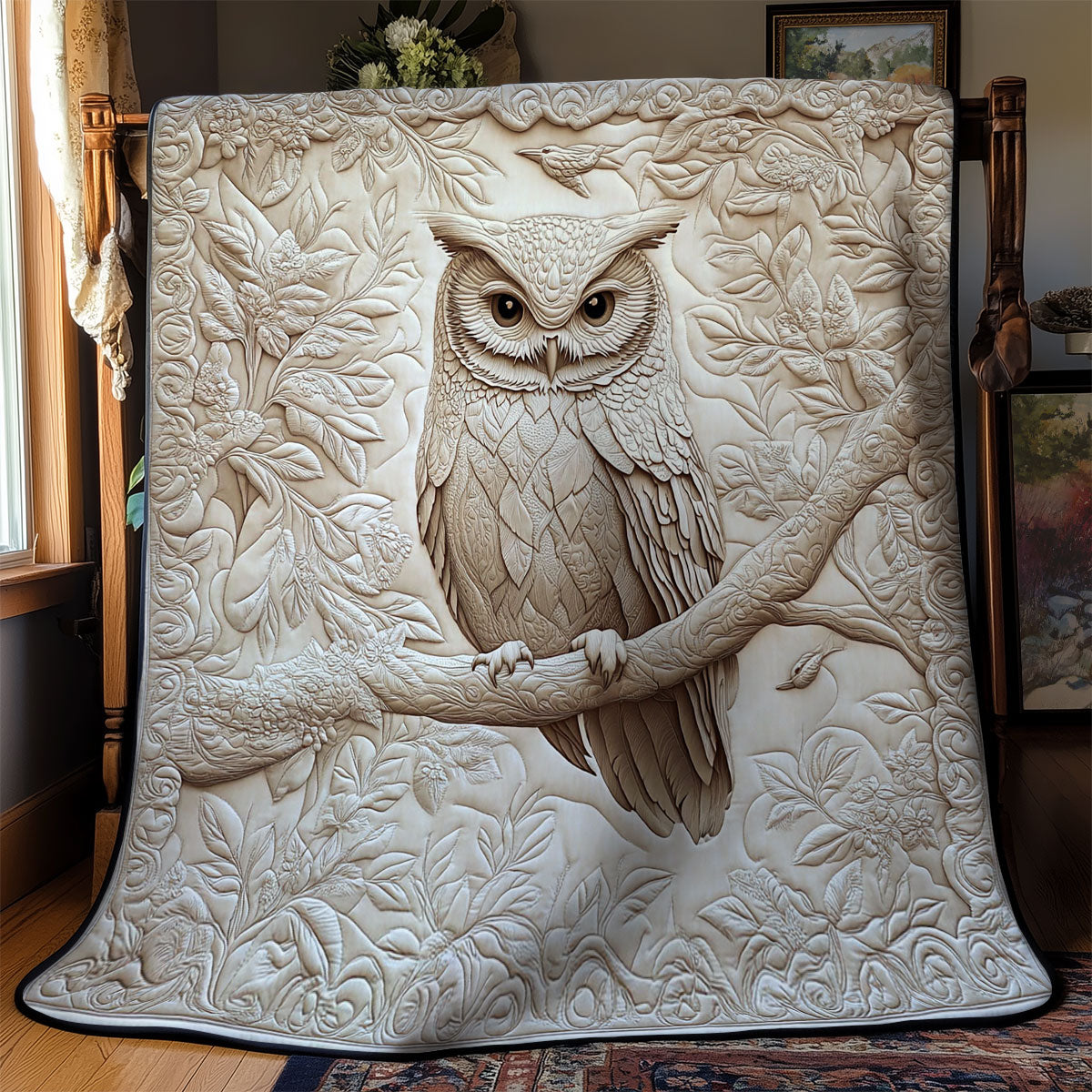 Beige Owl WY0901004CL Quilt