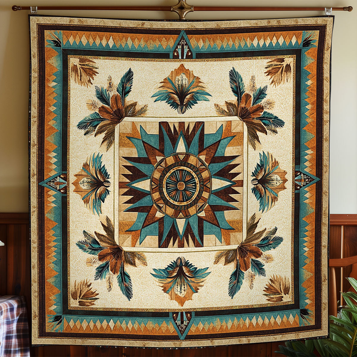 Native American Flower WY0602171CL Quilt