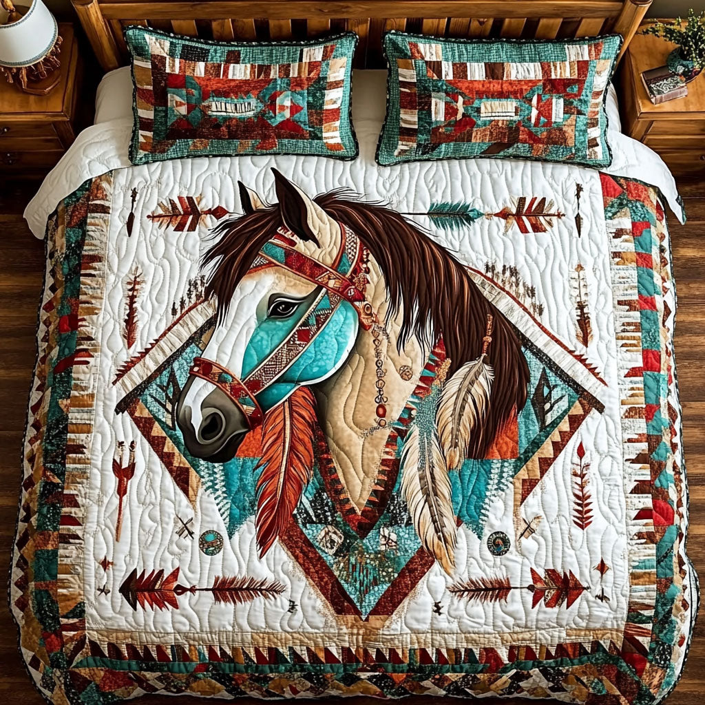 Native American Horse WY2301030CL Duvet Cover Set