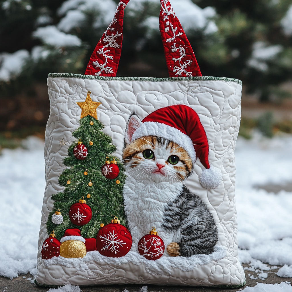Christmas Cat Charm WN2609006CL Quilted Tote Bag