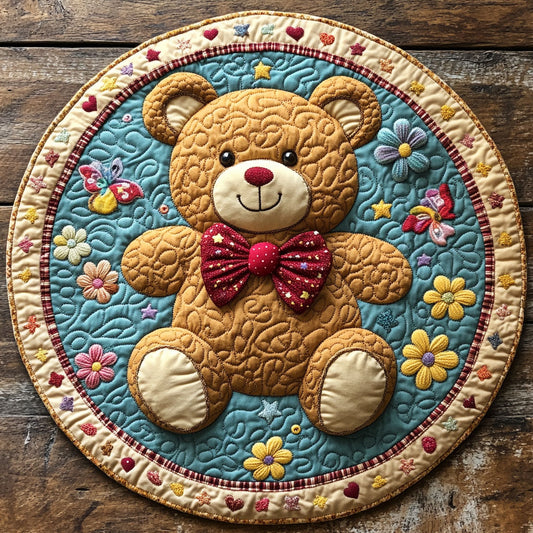 Teddy Bear CQ1206057CL Quilted Round Mat