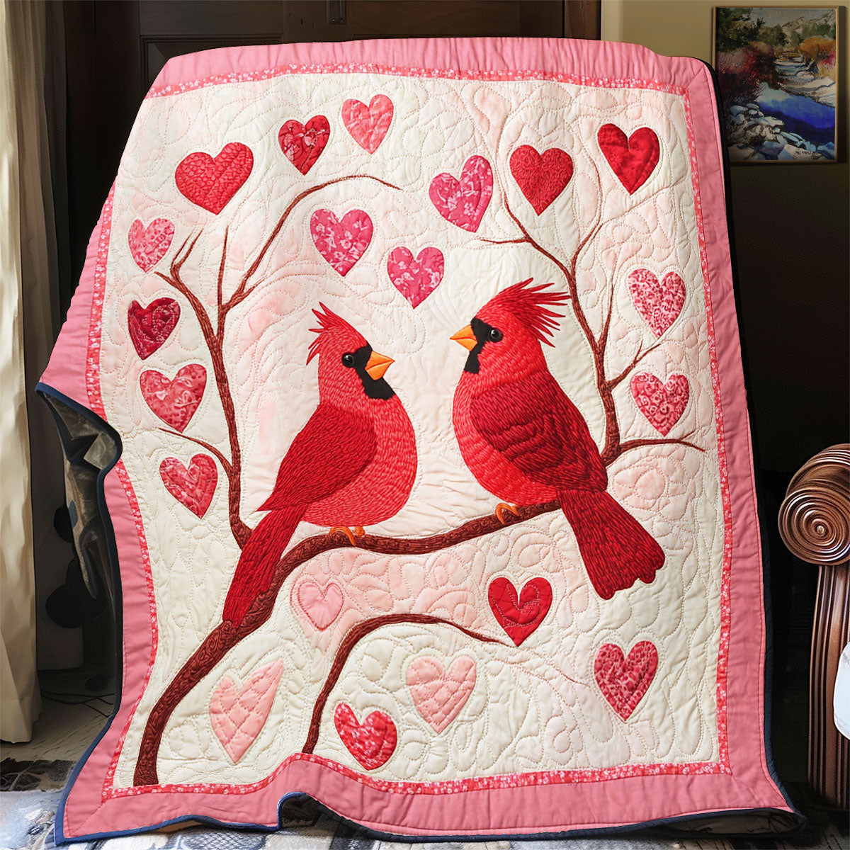 Couple Cardinal WX2401007CL Quilt