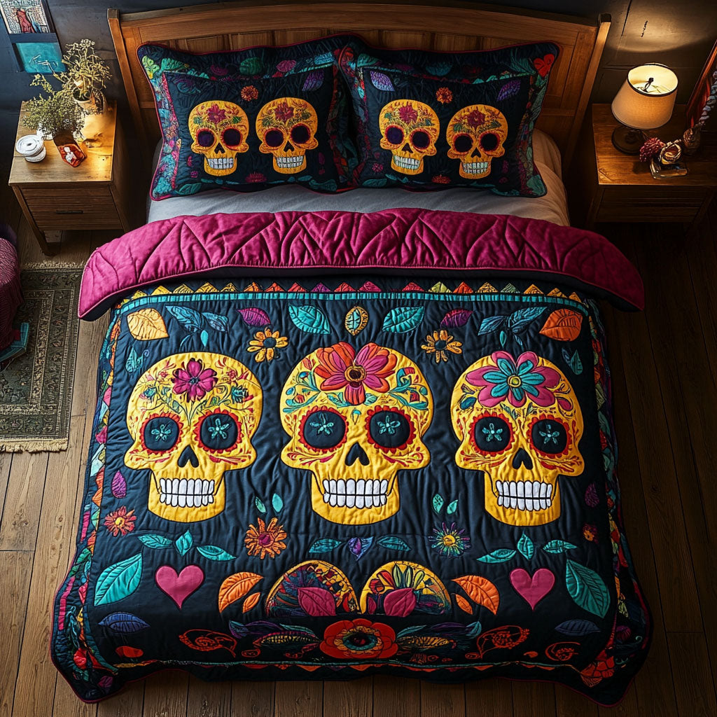 The Blooming Skull WJ1908013CL Duvet Cover Set