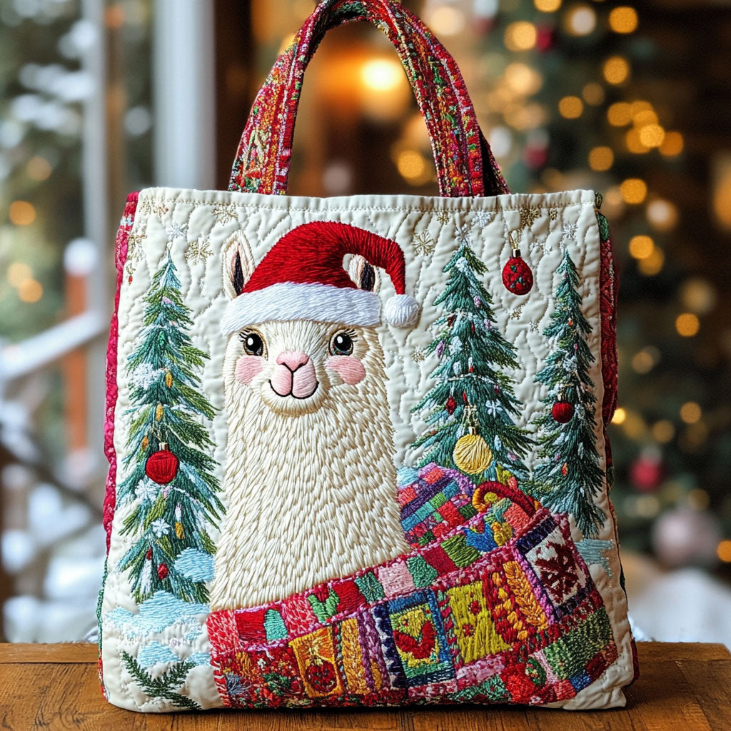Winter Llama CW1811049CL Quilted Tote Bag